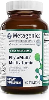 PhytoMulti Without Iron - Daily Multivitamin for Men & Women* - with 20+ Vitamins, Minerals & Phytonutrients for Antioxidant & Immune Support* - Non‑GMO, Gluten‑Free - 60 Tablets