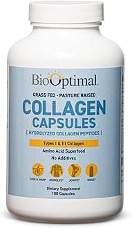 Collagen Pills - Collagen Supplements, 180 Capsules, for Skin, Hair, Nails & Joints, for Women & Men, Grass Fed, Non-GMO, Pasture Raised, Premium Quality