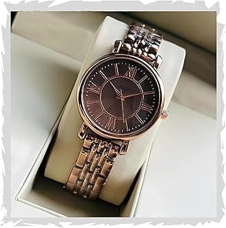 styledose Women Analogue Wrist Watches for Women's & Girls&Miss&Ladies Diamond Studded Roman Dial Rosegold Colored Stylish Bracelet Strap
