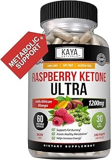 Kaya Naturals Keto Diet Raspberry Ketone - Weight Loss Supplement, Appetite Control, Boost Metabolism - 60 Count