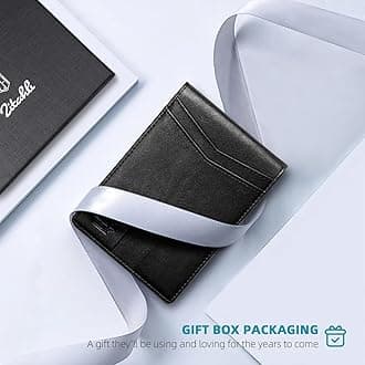 Zitahli Money Clip Wallets for Men,Slim Bifold Wallet 10-12 Cards, Mens Leather Wallet with ID Window,RFID Blocking Thin Minimalist Credit Card Holder,Gifts for Him
