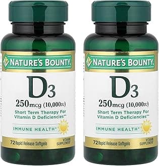 Nature's Bounty, Ultra Strength D3-10,000 IU, 72 Softgels (2pack)