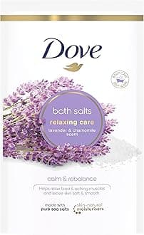 Relaxing Care Lavender & Chamomile Bath Salts with skin-natural moisturisers to relax your mind & body, leaving your skin smooth & soft 900 g