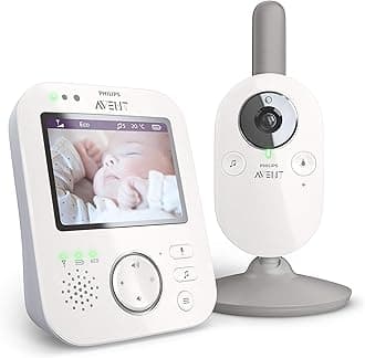 PHILIPS Avent Digital Baby Monitor with Camera and Audio, 3.5" Display Baby Camera Monitor with 2-Way Talk, Night Vision, Temperature, 980ft Range, Video Baby Monitor with No Wi-fi, Lullabies