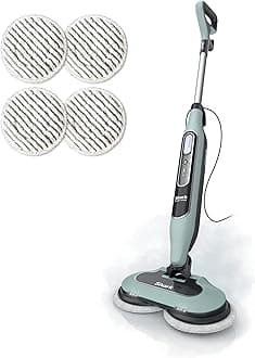 Shark Steam & Scrub Steam Mop, All-in-One Scrubbing and Sanitizing Hard Floor Cleaner, LED Headlights, 4 Dirt Grip Soft Scrub Pads Included, XL Water Tank, Swivel Steering, Hawaiian Grey, S8001