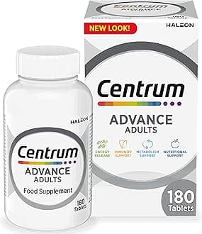 Centrum Advance Multivitamin & Mineral Supplements, 24 essential nutrients including vitamin D, C, Calcium, Daily Multivitamin Tablets, 180ct