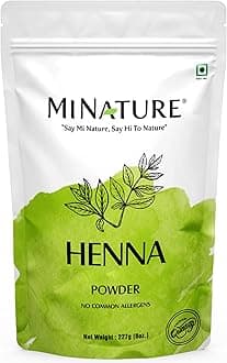Mi Nature Henna Powder (LAWSONIA INERMIS)/ pure Pure, Natural and Organic From Rajasthan, India (227g / (1/2 lb) For Hair Dye/Color,