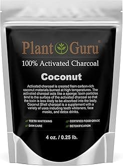 Activated Charcoal Powder 4 oz. Coconut - Food Grade Kosher Non-GMO - Teeth Whitening, Facial Mask and Soap Making. Promotes Natural Detoxification and Helps Digestion