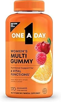 One A Day Women’s Multivitamin Gummies, Multivitamin For Women with Vitamin A, C, D, E and Zinc for Immune Health Support*, Calcium & more, 170 count