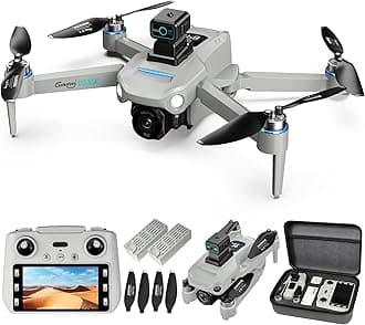 Drone with 4K UHD Camera for Adults,S159 Pro GPS Drone Brushless Motor,Upgraded 4.5" Screen, Smart FPV Foldable Quadcopter for Beginners, Auto Return, Follow Me, Waypoints, 60 Mins Flight Time,Gift, with Obstacle Avoidance