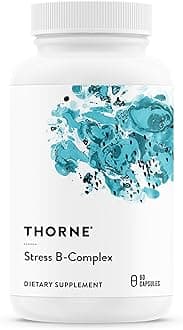 Stress B-Complex - Vitamins B2, B6, B12 & Folate in Highly-Absorbable and Active Forms - Extra Vitamin B5 for Adrenal Support, Stress Management & Immune Function* - 60 Servings