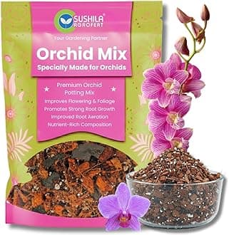Orchid Potting Mix 1KG | Chunky Orchid Potting Soil Mix for Healthy Roots & Flower Boost | Growth Booster Hydroponics & Soil Amendment for Indoor & Outdoor Orchids Drainage-Aeration