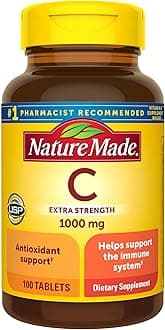 Nature Made Vitamin C 1000 mg Extra Strength, Dietary Supplement for Immune Support, 100 Tablets, 100 Day Supply