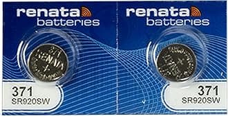 2 Renata 371 SR920SW Silver Oxide Zero Mercury Electronic Batteries