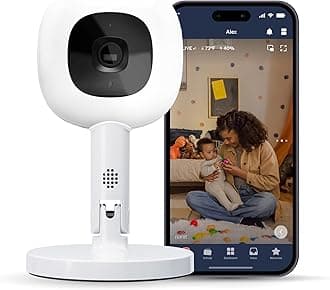 Pro Smart Baby Monitor & Flex Stand - 1080p Wi-Fi Video Camera, Sensor-Free Sleep & Breathing Motion Tracker, 2-Way Audio, Sound/Motion/Cry Notifications, Night Vision, and Breathing Band