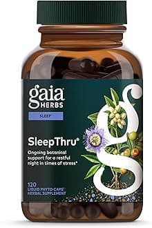 SleepThru - Sleep Support Supplement with Ashwagandha Root, Magnolia Bark, Passionflower & Jujube Date* - 120 Vegan Liquid Phyto-Caps (60 Servings)