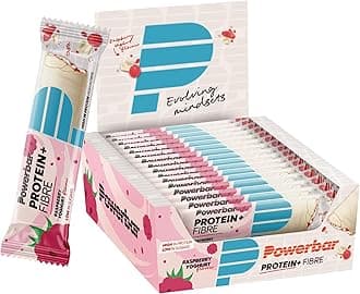 Powerbar - Protein Plus - Fibre - Raspberry Yoghurt - 16x35g - High Fibre Low Sugar Bar - high in fibre