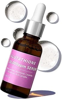 Pure Glutathione Glow Serum 30,000 ppm for Dark Spots & Uneven Tone – Radiance-Boosting Formula with Niacinamide, 5x Hyaluronic Acid & Ceramide – Smooth, Luminous for Sensitive Skin Korean Skincare