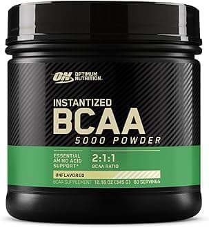 Instantized BCAA Powder, Unflavored, Keto Friendly Branched Chain Essential Amino Acids Powder, 5000mg, 60 Servings (Packaging May Vary)