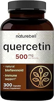 NatureBell Quercetin 500mg - 240 Capsules - Ultra Strength Supplement for Healthy Immune Support* - Quercetin Dihydrate from Sophora Japonica - Bioavailable Form