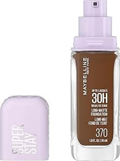 Super Stay Lumi-Matte Foundation, Lightweight and Buildable Full Coverage Foundation Makeup For Up To 30HR Wear, 370, 1 Count
