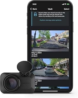Garmin Dash Cam™ Mini 3, Ultracompact 1080p HD Dash Cam with a 140-degree Field of View, Built in Clarity™ Polarizer, Voice Controlled, Automatic Recording