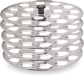 Eleven Rings Mini Idli 5 Plates Stainless Steel Idli Stand/Idli Maker Makes 90 Mini Idlis at Once.