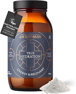 True Hydration 180g Jar - Electrolytes Powder with Magnesium, Potassium & Chromium - Natural Coconut Water Electrolyte Powder for Morning Hydration, Workout Recovery