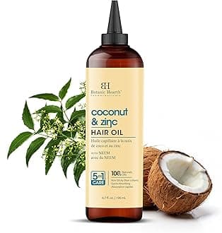 Coconut & Zinc | 6.7 Fl Oz (198 ml) | Scalp Treatment for Hair Loss, Dry & Frizzy Hair Repair, Deep Nourishing Oil for All Hair Types | 100% Natural and Vegan