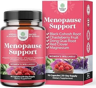 Complete Herbal Menopause Supplement for Women - Multibenefit Menopause Ease Hormone Balance for Women for Night Sweats Mood and More with Dong Quai Vitex Chaste Berry and Black Cohosh - 90 Count