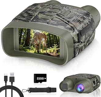 Night Vision Goggles - Adult 4K Night Vision Binoculars 3" HD Screen Binoculars Can Store Photos and Videos with 32GB TF Card Camouflage