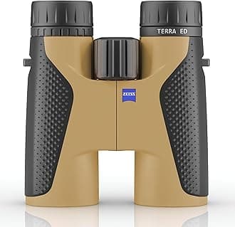 Terra ED Binoculars 8x42 Waterproof, Fogproof, Easy Focus High Powered Compact Binoculars with Coated Glass for Low Light Vision for Bird Watching, Hunting, Sightseeing, Travel, Black-Sand