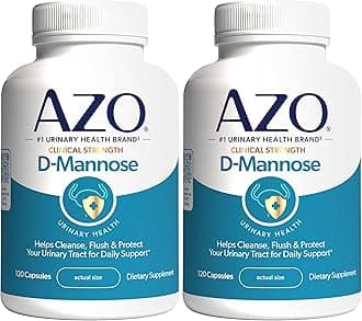 D Mannose Urinary Tract Health, Cleanse, Flush & Protect The Urinary Tract, No.1 Pharmacist Recommended Brand, Clinical Strength, Non-GMO, 120 Count (Pack of 2)