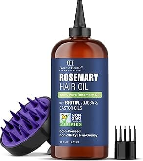 Botanic Hearth Rosemary Oil for hair growth 16 Fl Oz (473 ml) | For Thicker Hair, Scalp Treatment for Hair Loss, Dry & Frizzy Hair Repair, Deep Nourishing Oil for Damaged Hair | 100% Natural and Vegan