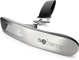 GoTrippin by Destinio Weight Machine for Luggage - 50 kg capacity, Steel body, Lifetime replacement - Digital Portable Electronic Luggage Weighing Scale for home, travel, flights, bags (Silver, 50 kg)