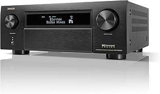 AVR-X6800H 11.4 Channel AV Receiver - 140W/Channel, Wireless Streaming via Built-in HEOS, WiFi, & Bluetooth, Supports Dolby Vision, HLG, HDR10+, Dynamic HDR, & Dolby Atmos Height Virtualization