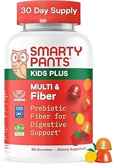 SmartyPants Kids Multivitamin & Fiber Gummies: Prebiotic Fiber to Support Kid...