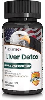 Liver Support Supplement with Milk Thistle Silymarin, Artichoke Extract, Turmeric - Optimal Liver Function and Digestive Health – 60 Tablets