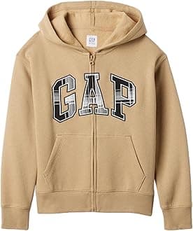 Boys' Logo Hoodie Hooded Full Zip Sweatshirt