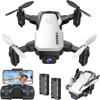 X300C Mini Drone with Camera 720P HD, RC Quadcopter Foldable, Altitude Hold, 3D Flip, Headless Mode, Gravity Control and 2 Batteries, Gifts for Kids, Adults, Beginner, White