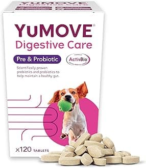 Digestive Care, Dog Pre and Probiotics Supplement for Gut Health and Digestive Support, All Ages and Breeds with Sensitive Digestion, 120 Tablets