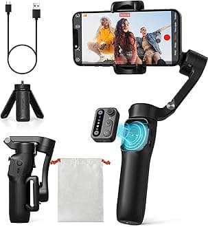 iSteady X3 SE Gimbal Stabilizer for iPhone, Phone Stabilizer with Detachable Remote Control, Portable Foldable 3-Axis Phone Gimbal for Android & iPhone 16 15 Pro Max, Ideal for Travel Vlogging