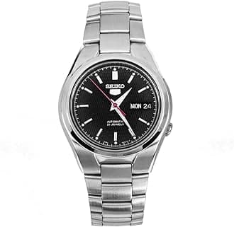 Seiko Men's SNK607 Automatic Black Dial Stainless Steel Watch