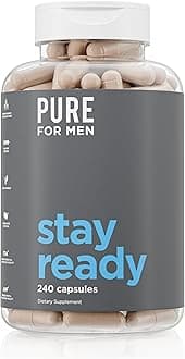 - Pure for Men Original Cleanliness Stay Ready Fiber Supplement | Helps Promote Digestive Regularity | Psyllium Husk, Aloe Vera, Chia Seeds, Flaxseeds | Proprietary Formula | 240 Vegan Capsules