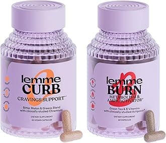 Curb and Burn - Metabolism, Cravings Support & Weight Management with Clinically Studied Chromium Picolinate, Gynostemma, Cinnamon, Green Tea, Vitamin B6 & B12 - Gluten-Free, 60 Count Ea