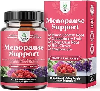 Complete Herbal Menopause Supplement for Women - Female Hormone Balance Capsules for Night Sweats Hot Flashes & Mood Swings with Dong Quai, Chaste Berry & Black Cohosh Root - 60 Count