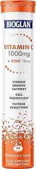 Vitamin C Effervescent | 1000g Vitamin C | Zinc | 20 Effervescent