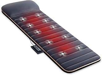 COMFIER Full Body Massage Mat with Heat, Massage Pad with 10 Vibrating Motors & 4 Heating Pad with Auto Shut Off, Back Massage Chair Pad for Home Office Use