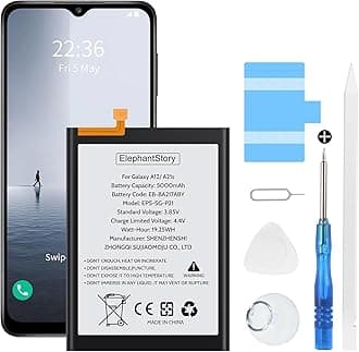 Battery for Galaxy A12, New Li-Polymer Battery Replacement for Samsung Galaxy A12 SM-A125F SM-A125U SM-A125M with Complete Repair Tool Kit