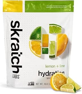 SKRATCH LABS Sport Hydration Drink Mix, Lemon Lime (46.5 oz, 60 servings) - Natural, Electrolyte Powder Developed for Athletes and Sports Performance, Gluten Free, Vegan, Kosher
